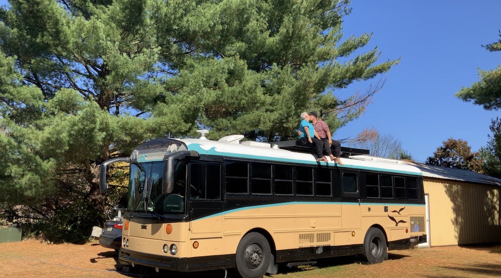 boondocking in a skoolie