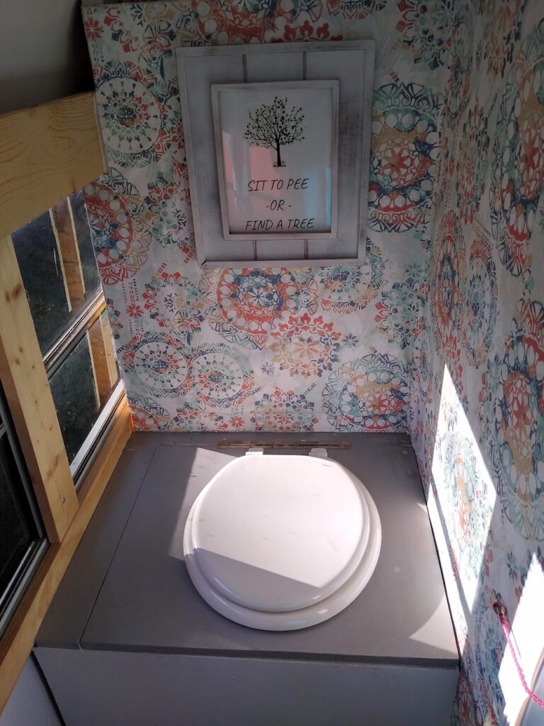skoolie composting toilet
