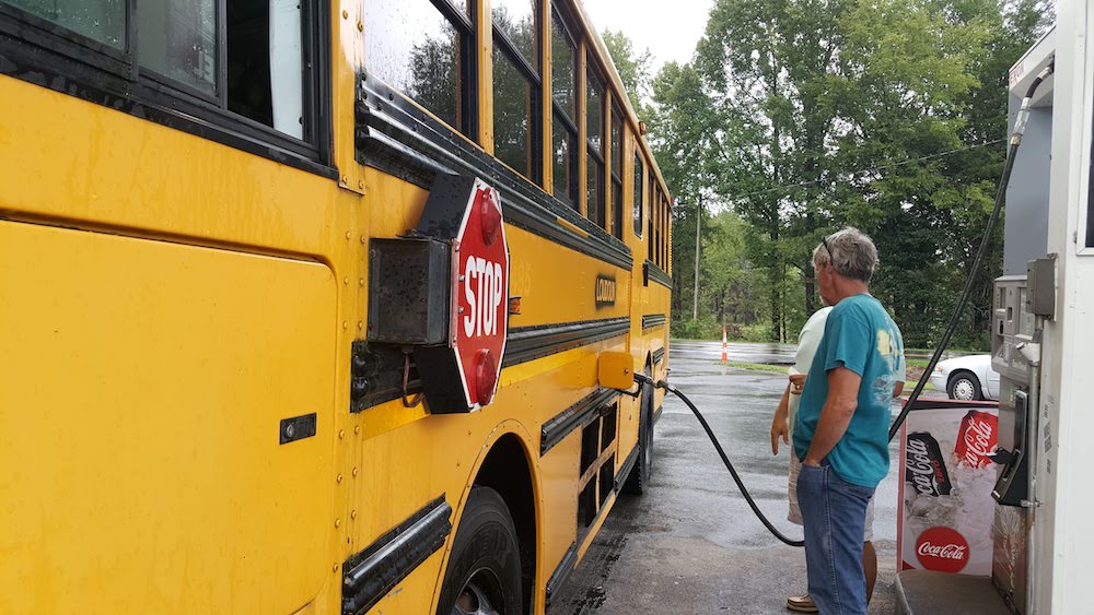 Determining the average fuel economy of a skoolie can be tricky  